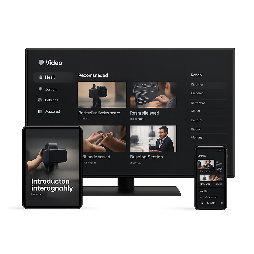 App de aulas Yeroon em TV, tablet e celular